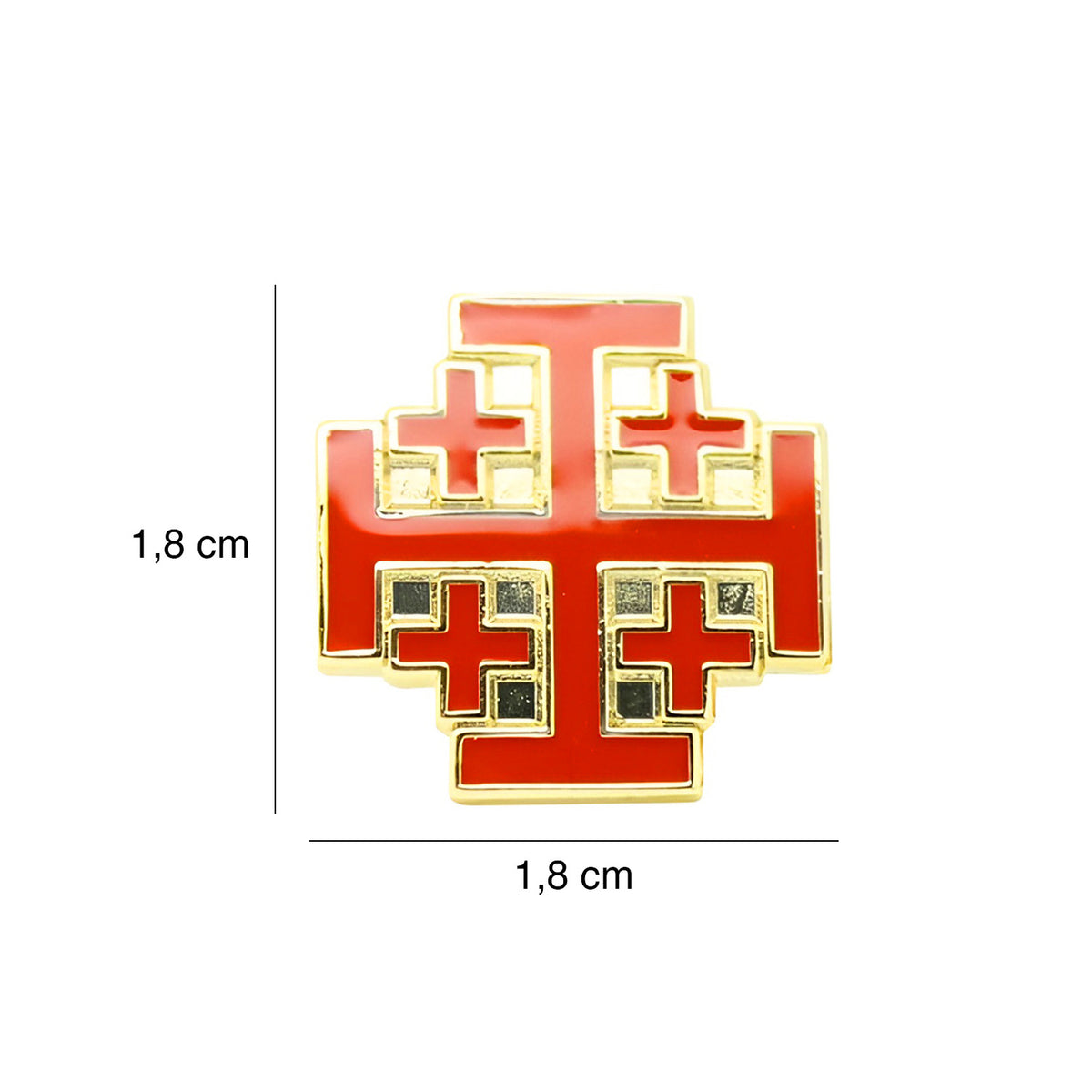 Pin de Solapa Santo Sepulcro de Jerusalén 18x18mm Dorado