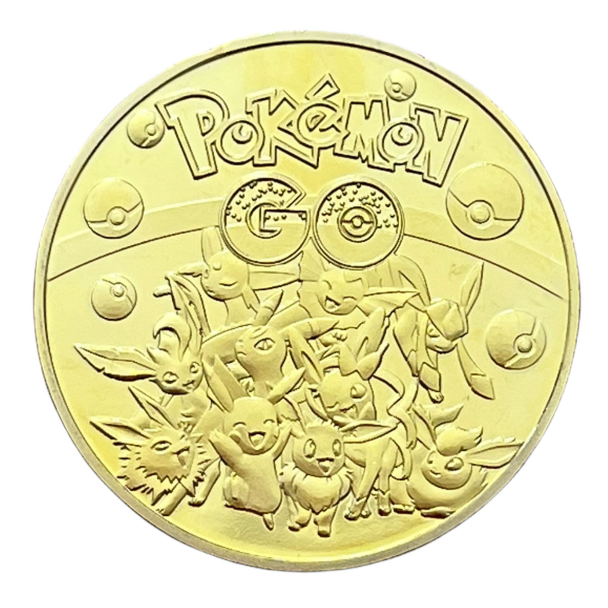 Moneda coleccionable Pokémon - Modelo Bulbasaur - fondo rojo - 4cm