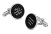 Gemelos de Camisa Boda Frases Hoy y Siempre a mi Lado + Siempre Sere Tu Niña Negro 15mm