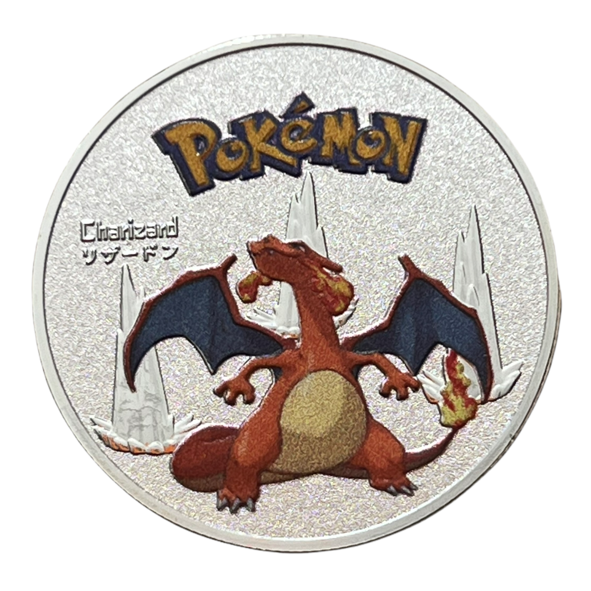 Moneda Plateada coleccionable Pokémon - Charizard- 4cm