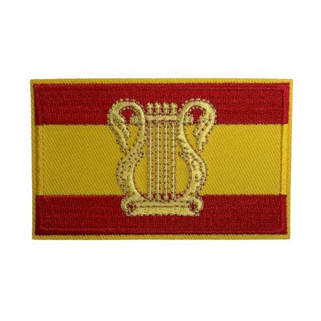 Parche Bandera de España del cuerpo De Musicos Militares 8x5 cm
