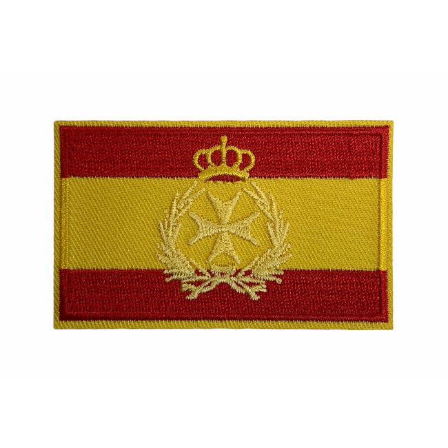 Parche Bandera de España del cuerpo Militar de Sanidad 8x5 cm
