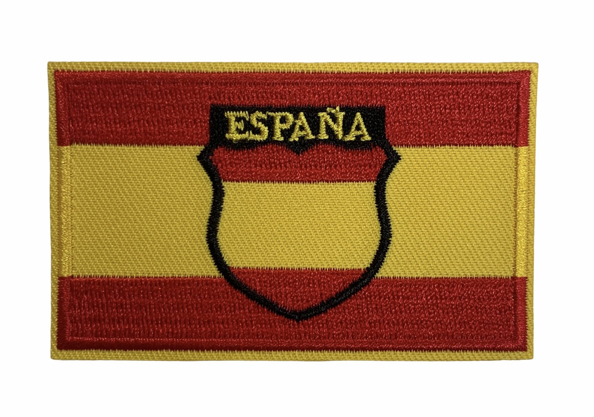 Parche Bandera de España Escudo de la Division Española de Voluntarios Division Azul 8x5 cm
