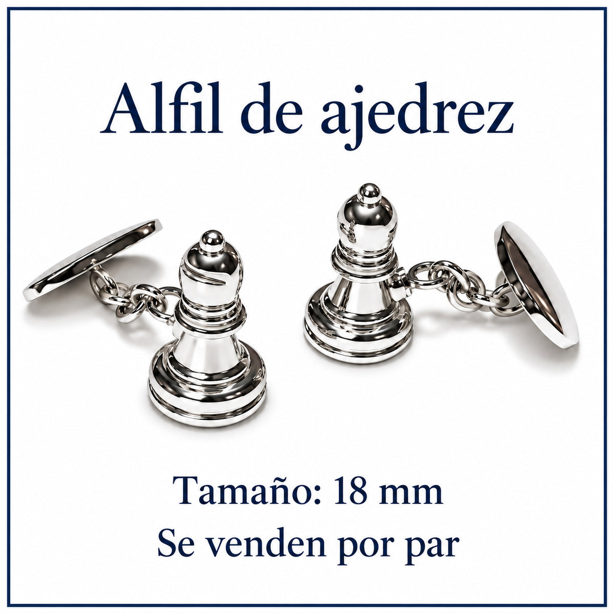 Alfil de ajedrez: Infografía con medidas