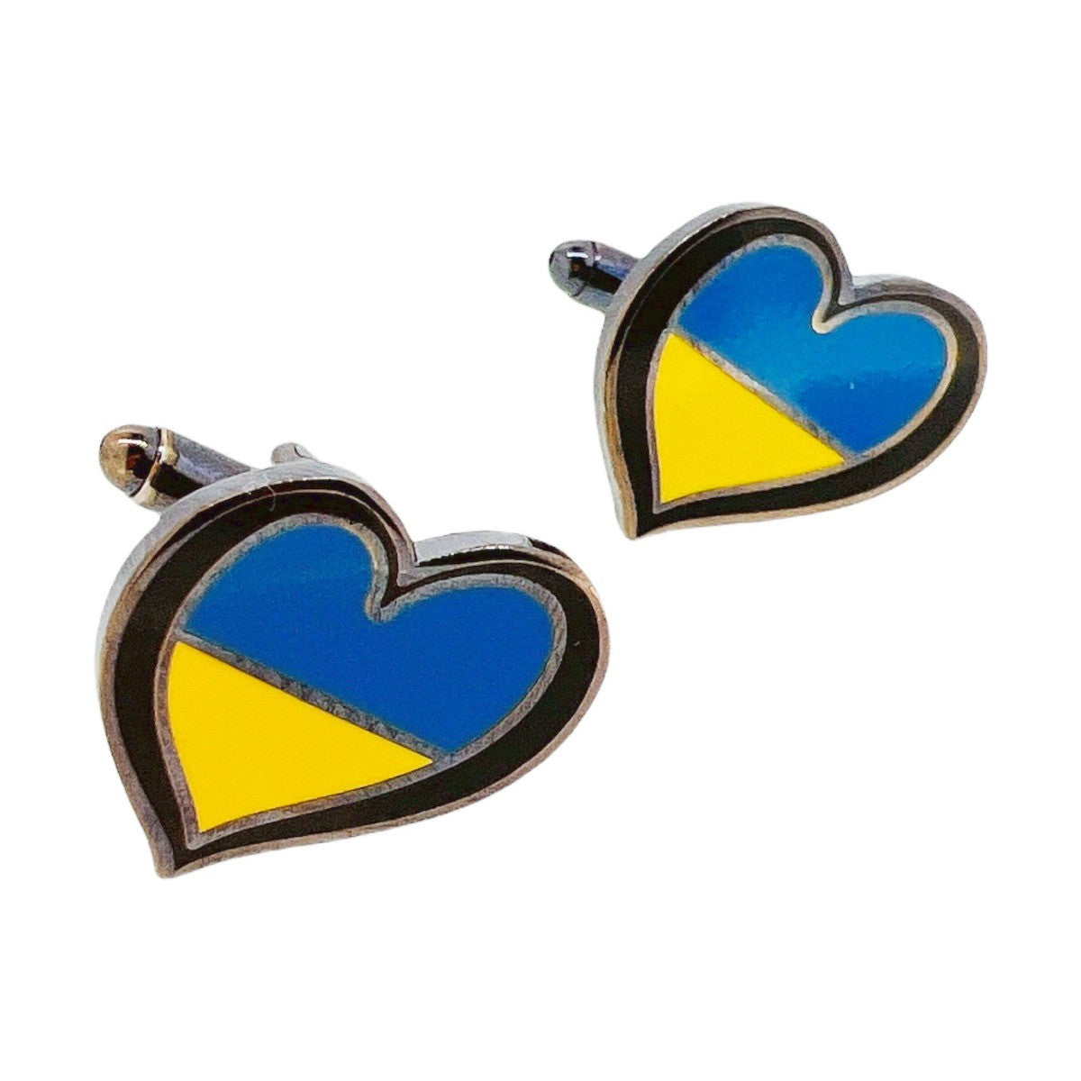 Gemelos de Camisa Corazón con bandera de ucrania - juntos con ucrania.