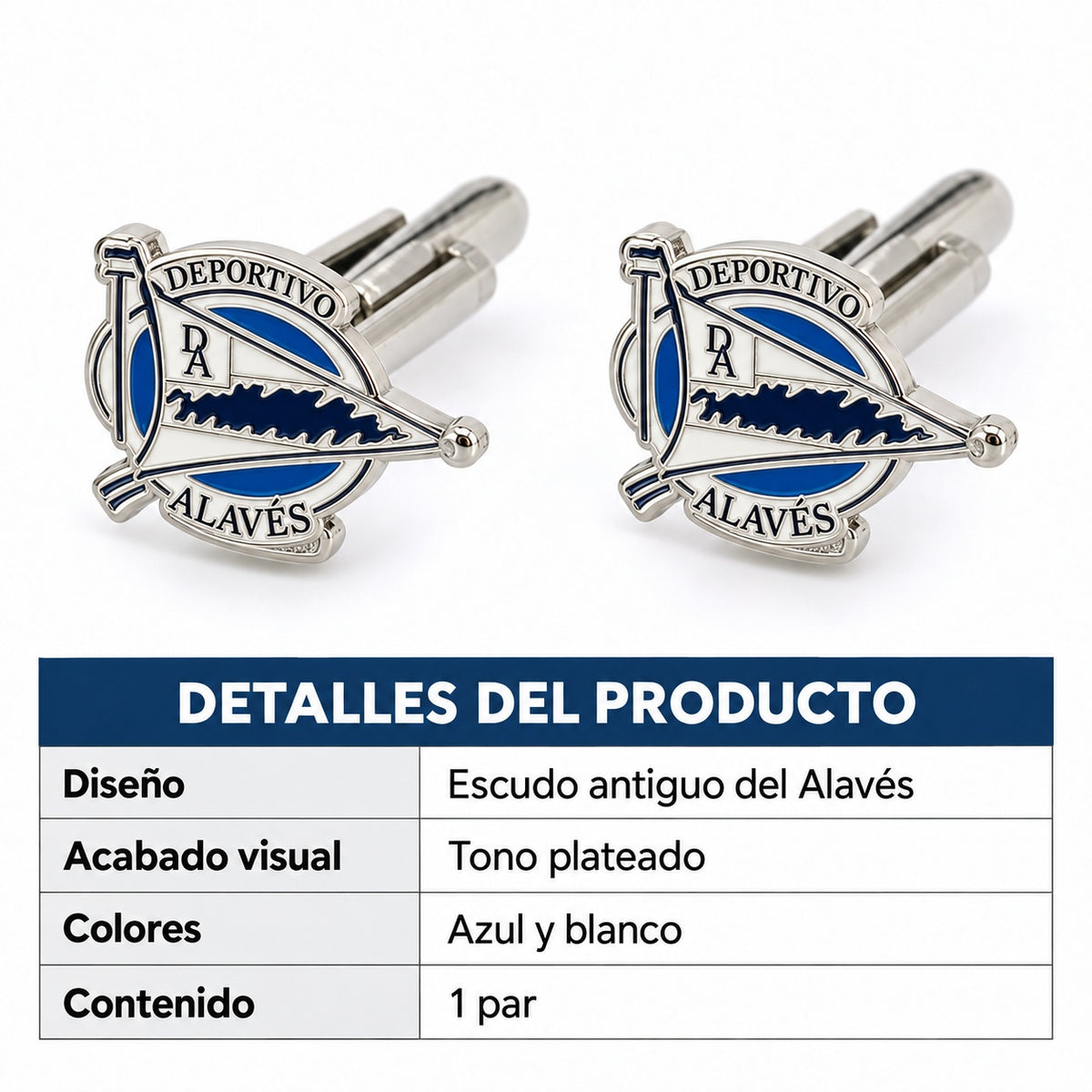 Gemelos para Camisa Club Deportivo Alavés