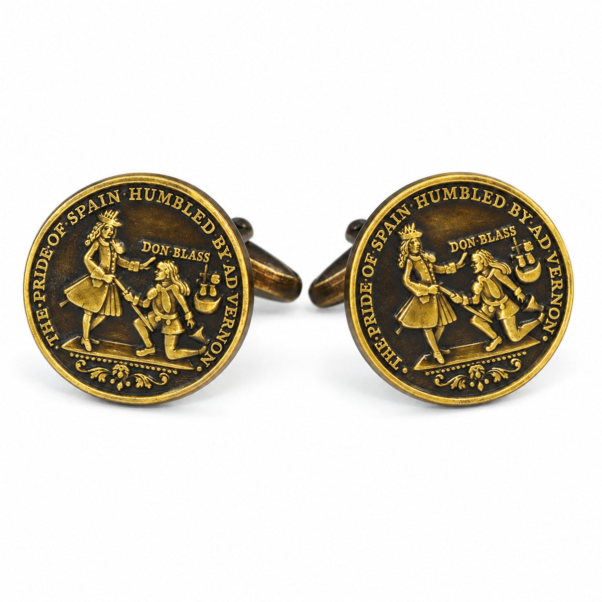 Gemelos de Camisa Moneda Blas de Lezo Cartagena 1741