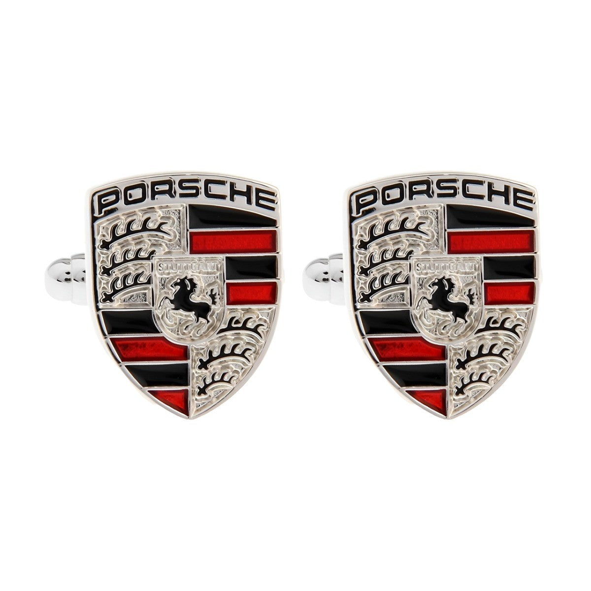 Gemelos Plateados para Camisa Porsche 18mm