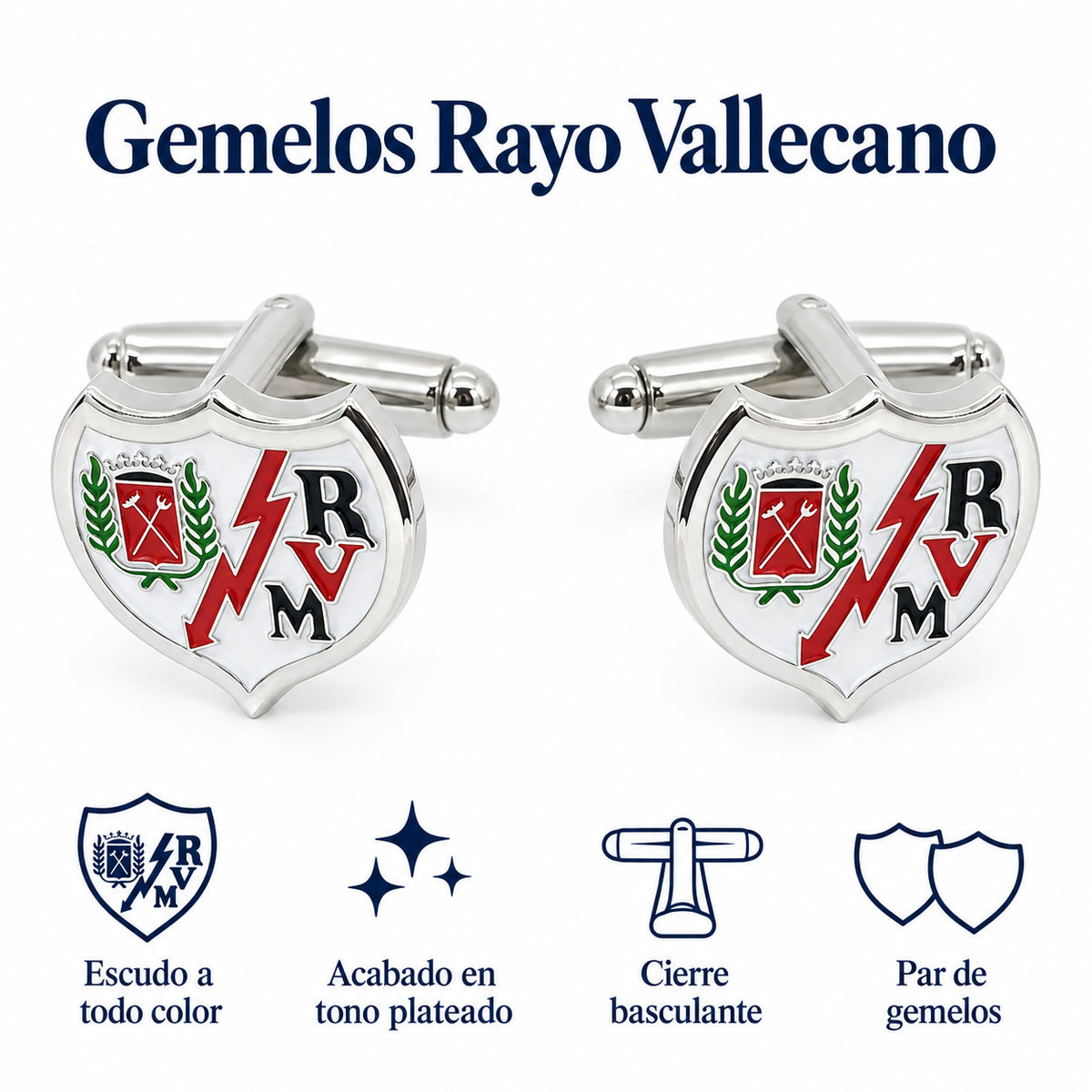 Gemelos para Camisa Rayo Vallecano de Madrid