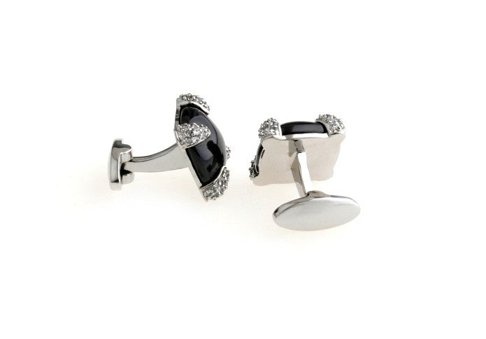 Gemelos Black Stone Plated Engarced II