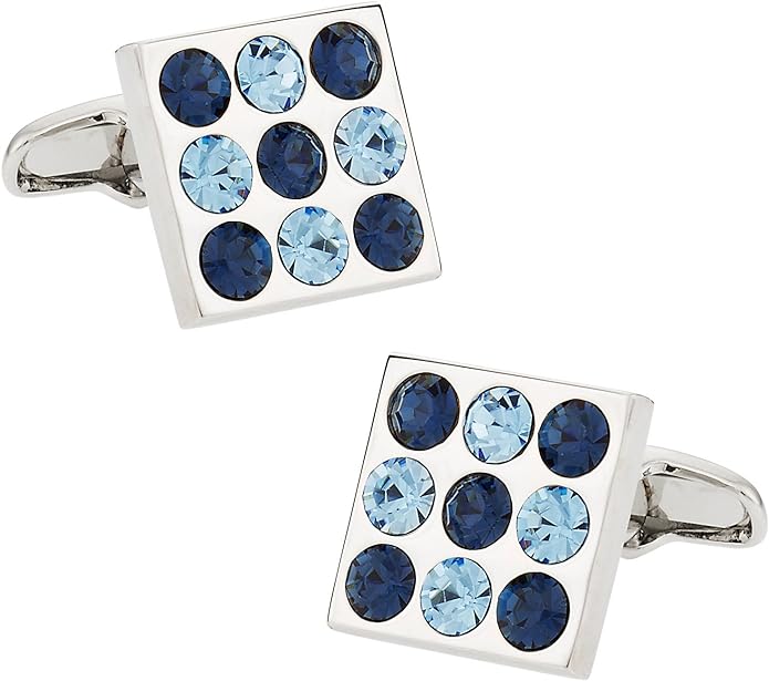 Gemelos Blue Crystals Cufflinks