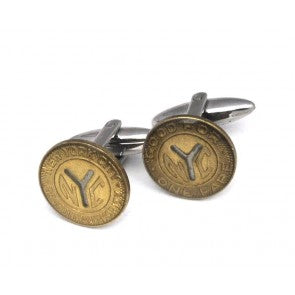 Gemelos Camisa de Moneda Token Metro New York