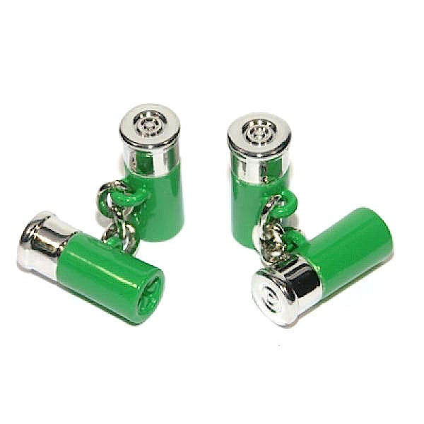 Gemelos de Camisa Carcasa Balas Plateado y Verde