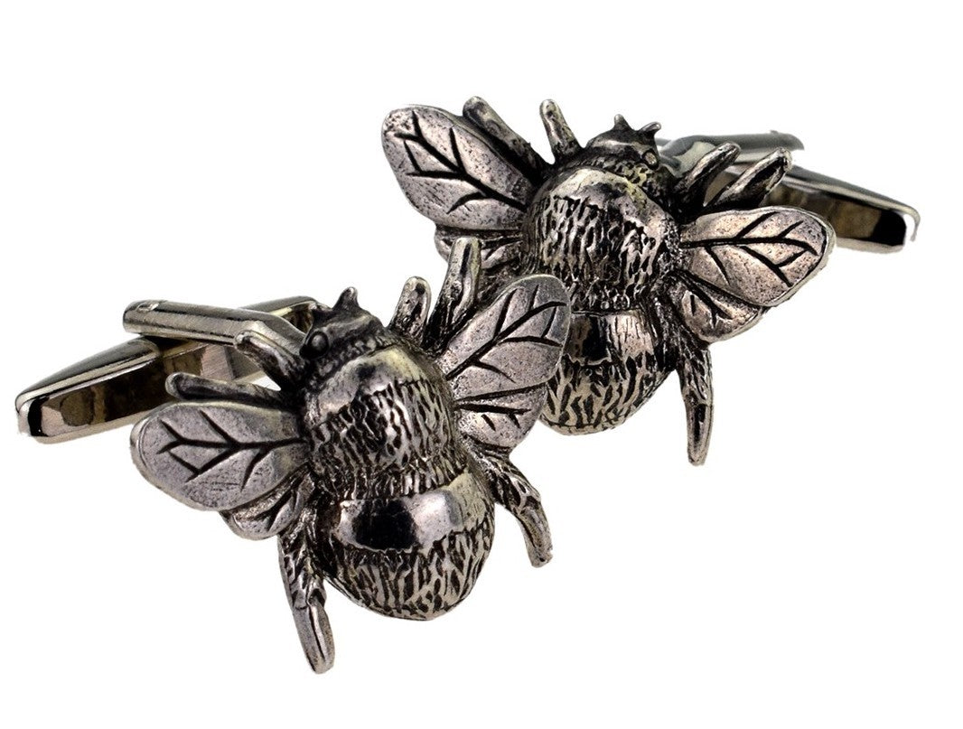 Gemelos de Camisa Abeja Acero Pewter Bee Cufflinks 3D