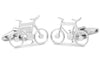 Gemelos para Camisa Bicicleta Inox 22x15 mm