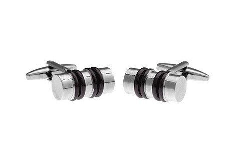 Gemelos de Camisa Black and Steel Cilinder