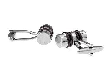 Gemelos de Camisa Black and Steel Cilinder