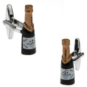 Gemelos de Camisa Botella de Champan - Champagne