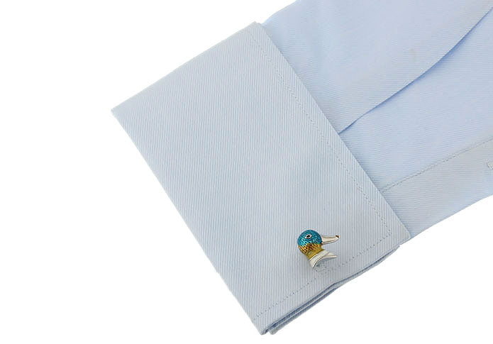 Gemelos de Camisa Cabeza de Pato Esmaltado