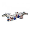 Gemelos de Camisa Camara Union Jack Flag 3D 18x10mm
