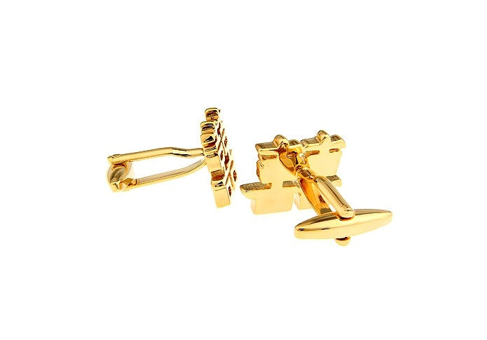 Gemelos de Camisa Simbolo de la Felicidad Chinese Double Happiness Gold 20x16mm