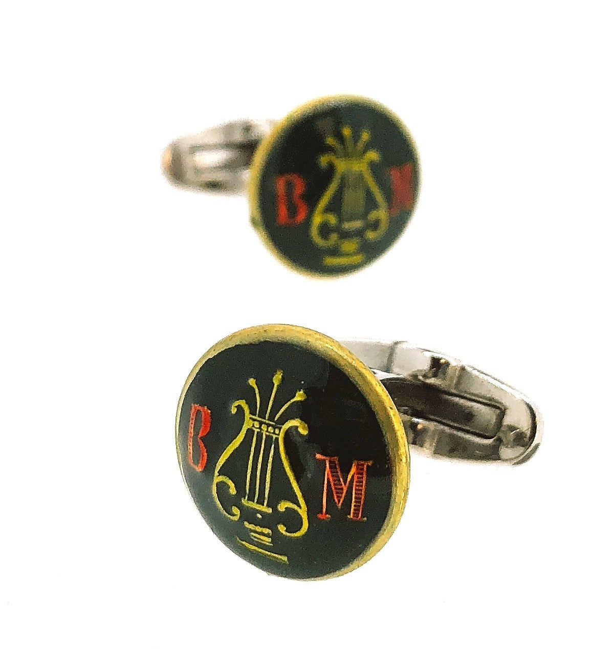 Gemelos de Camisa con Botones Originales de la Banda de Música Militar Epoca Alfonso XIII 15 mm