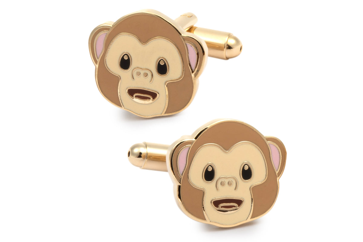 Gemelos de Camisa Emoticono mono 17x15mm
