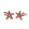 Gemelos de camisa estrella de mar coloured starfish design cufflinks