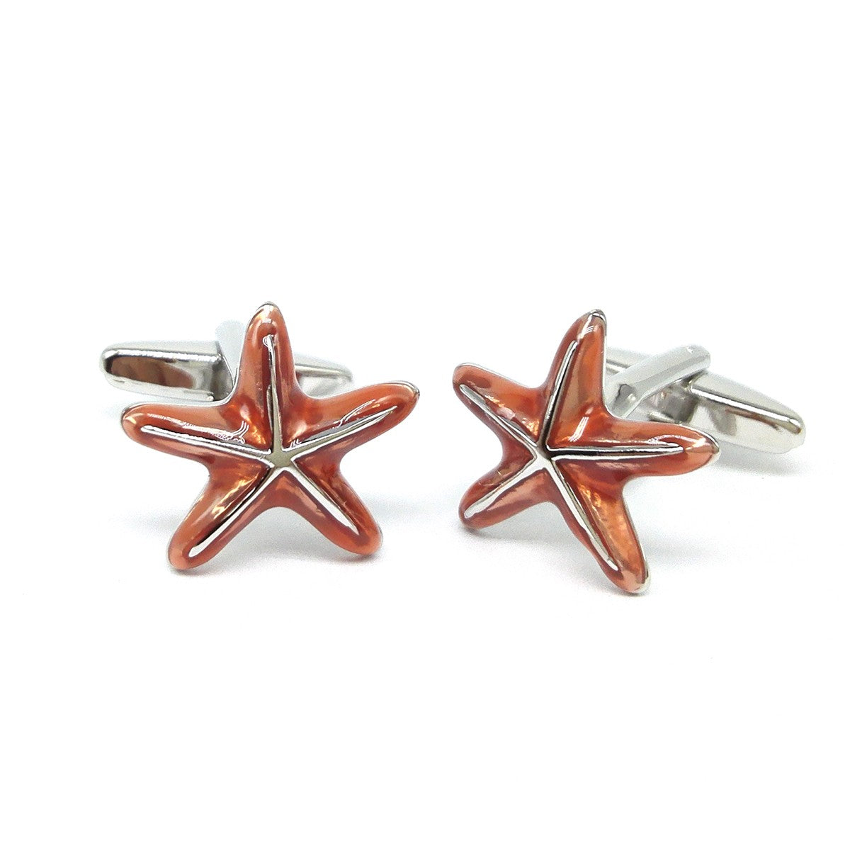 Gemelos de camisa estrella de mar coloured starfish design cufflinks