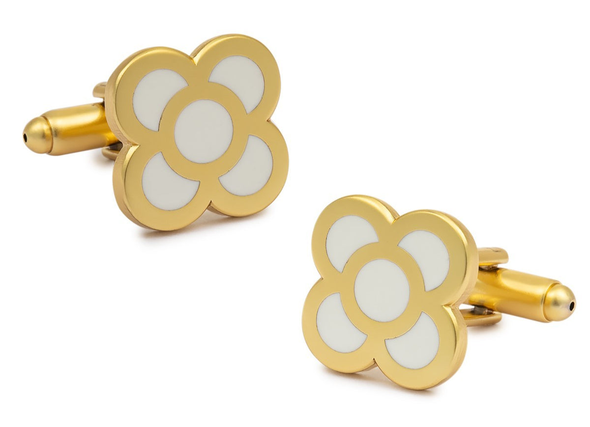 Gemelos de Camisa Flor de Barcelona Golden 15mm