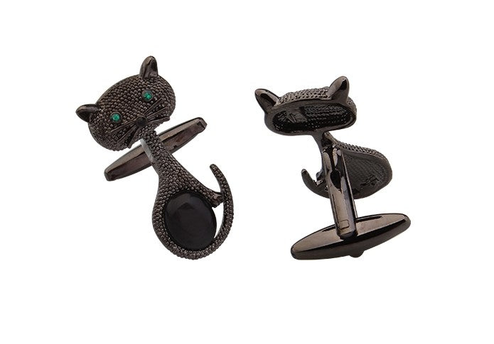 Gemelos de Camisa Gato ojos verdes 35x13mm