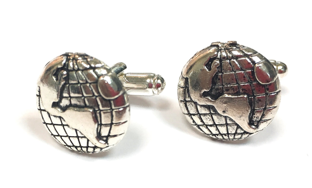 Gemelos para Camisa Globo terraqueo plated