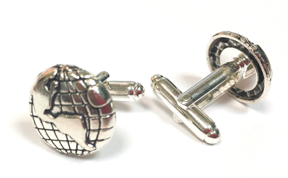 Gemelos para Camisa Globo terraqueo plated