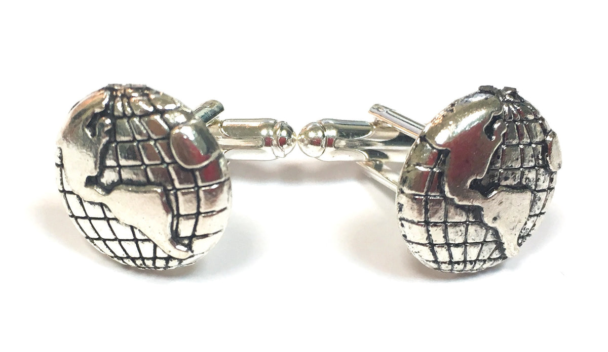 Gemelos para Camisa Globo terraqueo plated