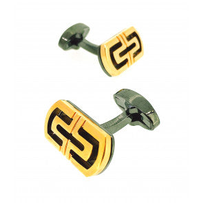 Gemelos de Camisa Golden and Black Mosaic