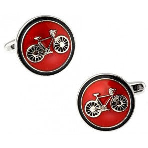 Gemelos de Camisa Logo Bicicleta Roja