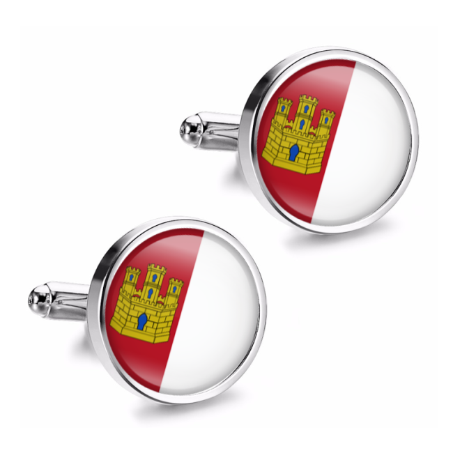 Gemelos de Camisa Magglass Bandera de Castilla la Mancha 16mm