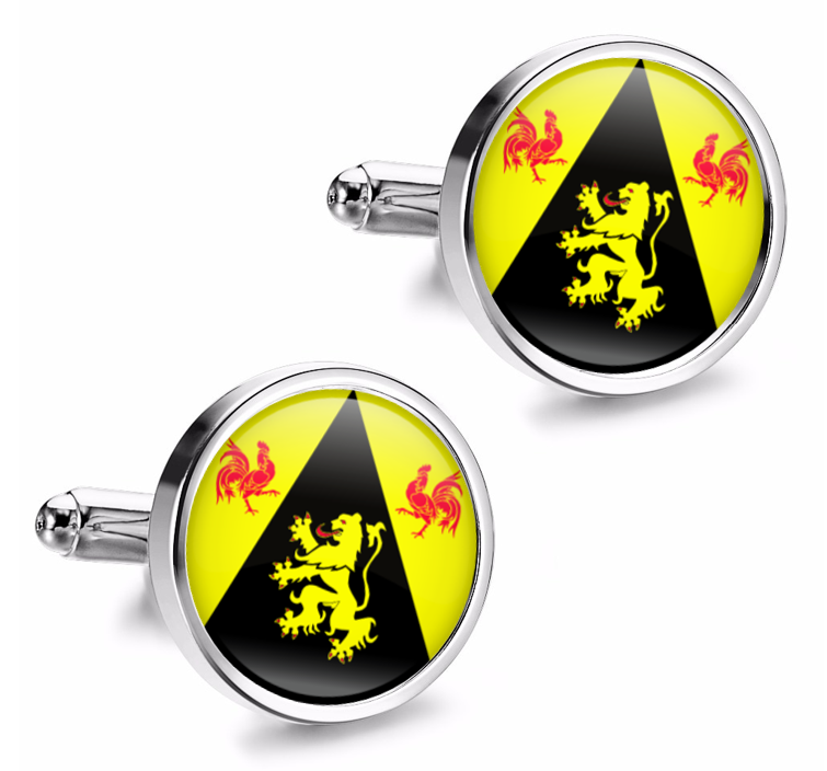 Gemelos de Camisa Magglass Banderas Regiones Belgica Walloon Brabant