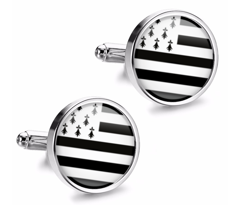 Gemelos de Camisa Magglass Banderas Regiones Francia Brittany