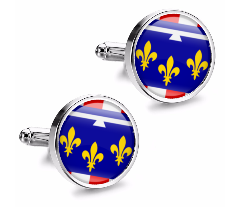 Gemelos de Camisa Magglass Banderas Regiones Francia Centre-Val de Loire