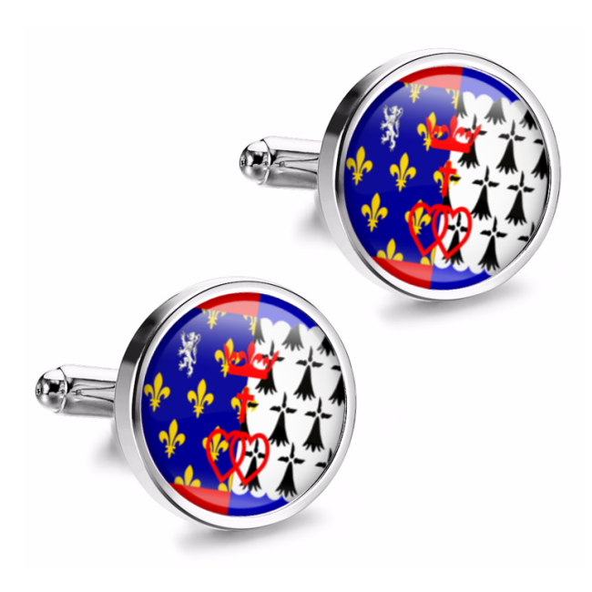Gemelos de Camisa Magglass Banderas Regiones Francia Pays de la Loire