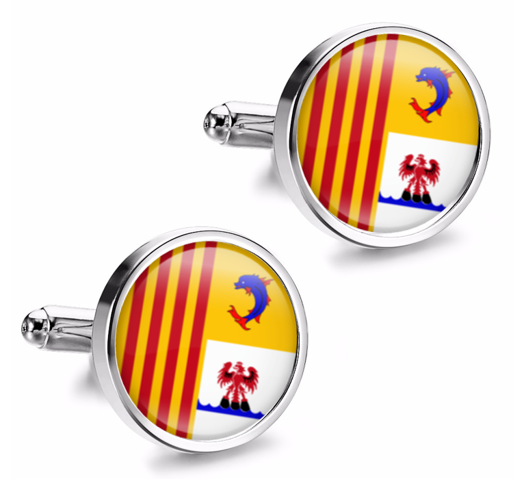 Gemelos de Camisa Magglass Banderas Regiones Francia Provence-Alpes-Cote d´Azur
