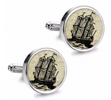 Gemelos de Camisa Magglass Grabados Barcos Nº10 16mm