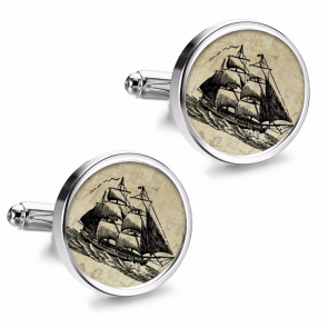 Gemelos de Camisa Magglass Grabados Barcos Nº1 16mm