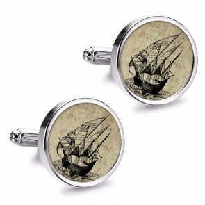 Gemelos de Camisa Magglass Grabados Barcos Nº3 16mm