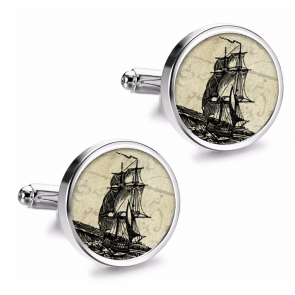 Gemelos de Camisa Magglass Grabados Barcos Nº4 16mm