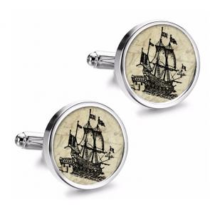 Gemelos de Camisa Magglass Grabados Barcos Nº5 16mm