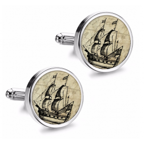 Gemelos de Camisa Magglass Grabados Barcos Nº6 16mm