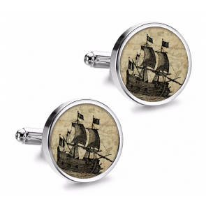 Gemelos de Camisa Magglass Grabados Barcos Nº7 16mm