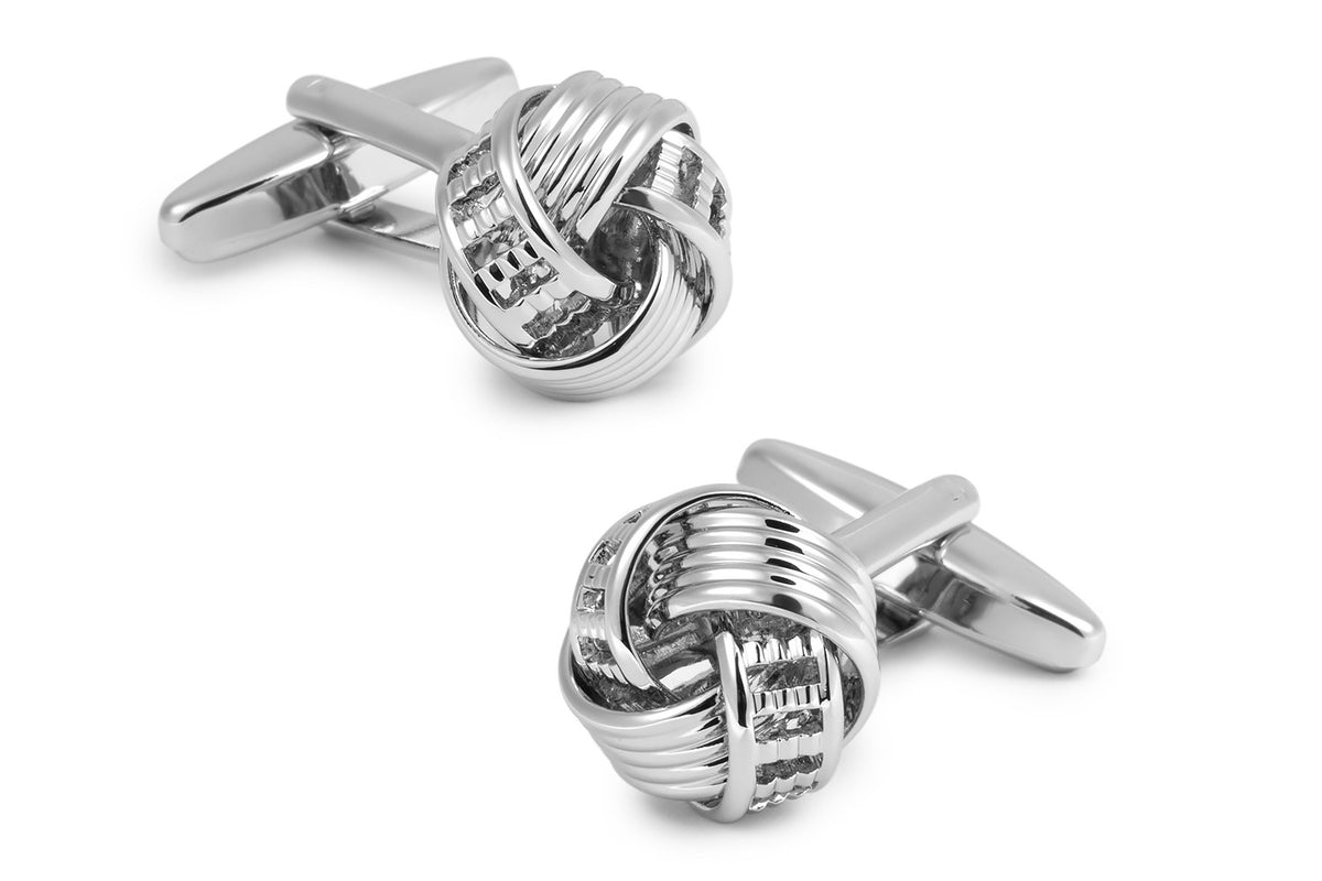 Gemelos de Camisa Nudo Plated Knot Lined 14mm